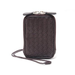 【美品 現品限り】 BOTTEGA VENETA ［ボッテガヴェネタ］ イントレチャート　ショルダー　ハイテクケース　ブラウン　217589 【新品同様】