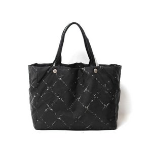 【美品 現品限り】 CHANEL ［シャネル］ 旧トラベルライントート　ナイロン　黒　ブラック 【中古B】