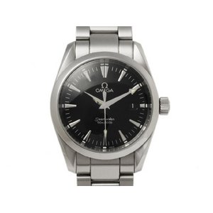 【美品 現品限り】 OMEGA ［オメガ］ シーマスター　アクアテラ　2518.50　黒文字盤　クオーツ　メンズ 【中古A】