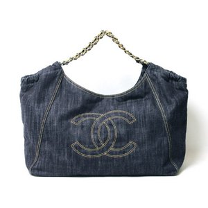 【美品・現品限り】　CHANEL ［シャネル］ ココカバスPM　デニム　ブルー　【中古AB】