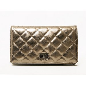 【美品・現品限り】CHANEL ［シャネル］ 2.55　マトラッセ　2つ折長財布　ブロンズ　A35304　【新品同様】