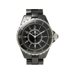 【美品 現品限り】 CHANEL ［シャネル］ J12 33mm　セラミック　黒　ブラック　H0682　クォーツ　レディース 【中古A】