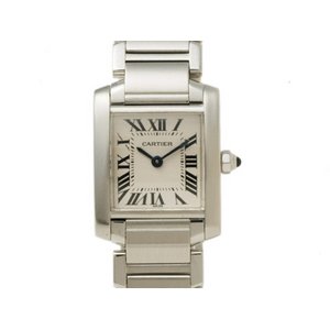 【美品 現品限り】 Cartier ［カルティエ］ タンクフランセーズSM　SS　レディースクォーツ　時計 【中古A】