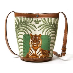 【美品 現品限り】 HERMES ［エルメス］ ショルダーバッグ　トラ　ベージュ/グリーン/ブラウン  【中古AB】