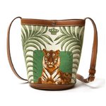 【美品 現品限り】 HERMES ［エルメス］ ショルダーバッグ　トラ　ベージュ/グリーン/ブラウン  【中古AB】