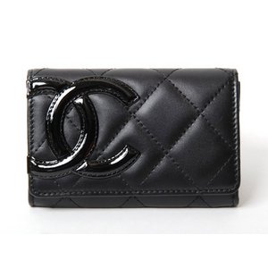 【美品 現品限り】 CHANEL ［シャネル］ カンボンライン　カードケース　黒/黒　A50081 【新品】