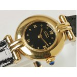 【美品 現品限り】 Cartier ［カルティエ］ コリゼ　GP　革　レディース　クオーツ　時計 【中古AB】