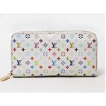 【美品・現品限り】 LOUIS VUITTON ［ルイヴィトン］ マルチカラー ジッピーウォレット　ホワイト　M60241 【中古AB】