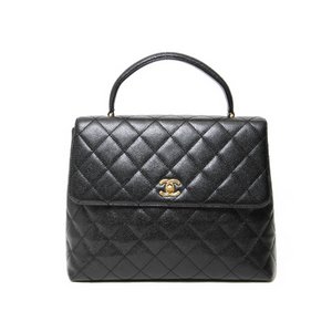 【美品 現品限り】 CHANEL ［シャネル］ハンドバッグ　キャビア　黒　ブラック 【中古AB】