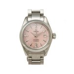 【美品 現品限り】 OMEGA ［オメガ］ アクアテラ　2573.71　日本限定　6Pダイヤ　シェル　レディース　クオーツ 【中古SA】