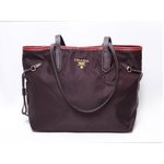 【現品限り・美品】 PRADA ［プラダ］ ナイロントート　ボルドー　BR3925 【未使用】