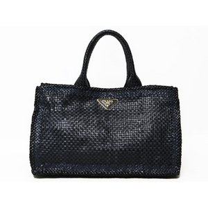 【現品限り・美品】 PRADA ［プラダ］ トートバッグ　ブラック/ネイビー　BN2113 【未使用】