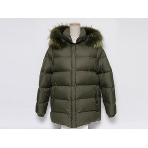 【美品 現品限り】 MONCLER ［モンクレール］ ダウンハーフコート　カーキ 【中古SA】