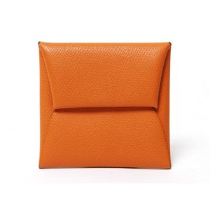 【美品 現品限り】 HERMES ［エルメス］ バスティア　コインケース　エプソン　オレンジ 【中古SA】