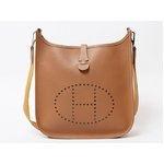 【美品 現品限り】 HERMES ［エルメス］ エブリンPM エプソン　ナチュラル　シルバー金具 【中古A】