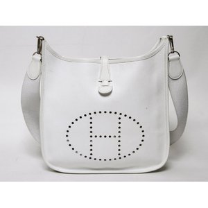 【美品 現品限り】 HERMES ［エルメス］ エブリンPM　エプソン　白　ホワイト　シルバー金具 【中古B】