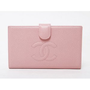 【美品 現品限り】 CHANEL ［シャネル］ がま口長財布　キャビア　ピンク　A13498  【新品同様】