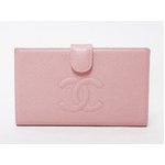 【美品 現品限り】 CHANEL ［シャネル］ がま口長財布　キャビア　ピンク　A13498  【新品同様】