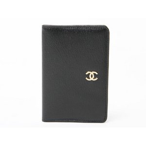 【美品 現品限り】 CHANEL ［シャネル］ ミニ手帳カバー　黒　ブラック 【中古A】