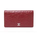 【美品 現品限り】 CHANEL ［シャネル］ 2つ折長財布　カメリア　赤　レッド　A36544 【未使用】