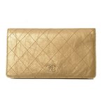 【現品限り】CHANEL（シャネル） パレットライン　2つ折り長財布　ヴィンテージレザー　ゴールド　A68630　【未使用】