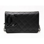 【美品 現品限り】 CHANEL ［シャネル］ カンボンライン　チェーンウォレット　黒　黒　A46646 【新品】