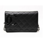 【美品 現品限り】 CHANEL ［シャネル］ カンボンライン　チェーンウォレット　黒/黒　A46646 【未使用】