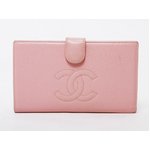 【美品 現品限り】 CHANEL ［シャネル］ がま口長財布　キャビア　ピンク　A13498  【中古B】