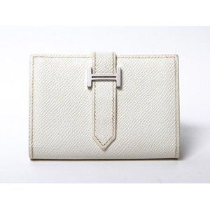 【美品 現品限り】HERMES（エルメス） ベアン　カードケース　小銭入れ付き　シルバー金具 【中古B】