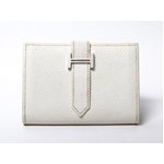 【美品 現品限り】HERMES（エルメス） ベアン　カードケース　小銭入れ付き　シルバー金具 【中古B】