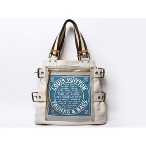 【美品 現品限り】 LOUIS VUITTON ［ルイヴィトン］ グローブショッパーMM　ブルー　M95114 【中古AB】