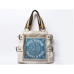 【美品 現品限り】 LOUIS VUITTON ［ルイヴィトン］ グローブショッパーMM　ブルー　M95114 【中古AB】