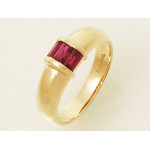 【美品 現品限り】 TIFFANY ［ティファニー］ ルビーリング　K18YG　3.9g 【中古SA】