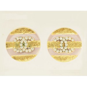 【美品 現品限り】 CHANEL ［シャネル］ ピアス　丸型　ココ　ピンク/ゴールド　A62633　13C 【新品】