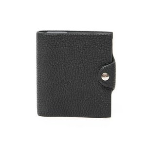 【美品 現品限り】 HERMES ［エルメス］ ユリースミニ　手帳カバー　トリヨン　黒　レフィル付き 【中古A】