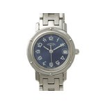 【美品 現品限り】 HERMES ［エルメス］ クリッパー　CL4.210　クォーツ　レディース　SS　ブルー 【中古A】
