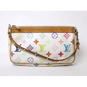 【現品限り】LOUIS VUITTON（ルイヴィトン） マルチカラー アクセサリーポーチ　白　ブロン　M92649 【中古B】