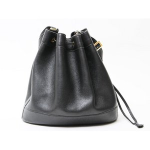 【美品 現品限り】 HERMES ［エルメス］ マーケットGM　レザー　黒　ブラック 【中古B】