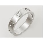 【美品 現品限り】 Cartier ［カルティエ］ ミニラブリング　WG　1Pダイヤ　#46 【中古SA】
