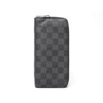 【美品 現品限り】 LOUIS VUITTON ［ルイヴィトン］ ダミエグラフィット ジッピーウォレット　ヴェルティカル　N63095　イニシャル入り 【中古SA】