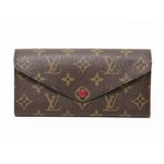【美品 現品限り】 LOUIS VUITTON ［ルイヴィトン］ モノグラム 2つ折長財布　ポルトフォイユ　エミリー　ルージュ　M60136 【中古SA】