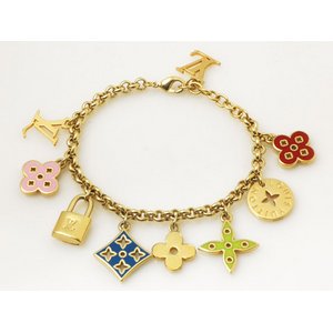 【美品 現品限り】Louis Vuitton ［ルイヴィトン］ ブラスレ　チャームブレス　ゴールド/マルチカラー 【中古AB】