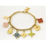 【美品 現品限り】Louis Vuitton ［ルイヴィトン］ ブラスレ　チャームブレス　ゴールド/マルチカラー 【中古AB】