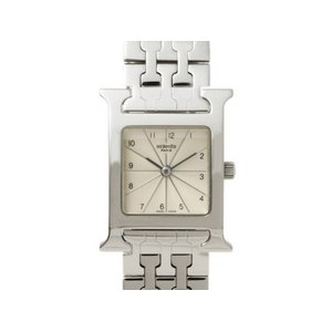 【美品 現品限り】 HERMES ［エルメス］ Hウォッチ　SS　シルバー　HH1.210　クオーツ　レディース 【中古SA】