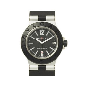 【現品限り 美品】 BVLGARI ［ブルガリ］ アルミニウム　カーボン　ラバー　AL32TA　クオーツ　ボーイズ 【中古A】