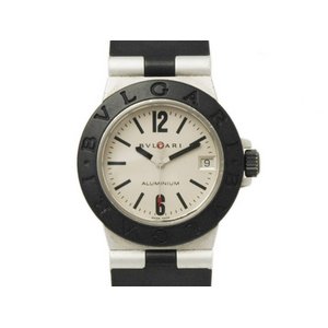 【現品限り 美品】 BVLGARI ［ブルガリ］ アルミニウム　AL32A　クオーツ　白文字盤　ボーイズ 【中古AB】