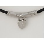 【現品限り】HERMES（エルメス） ヴィヴィリデ　チョーカー　黒　ブラック　シルバー金具 【中古A】
