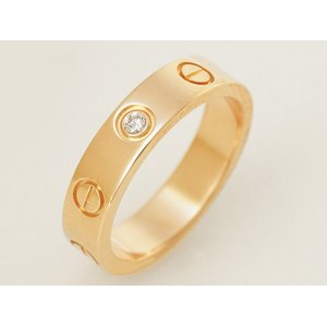 【現品限り】Cartier（カルティエ） ミニラブリング　PG　1Pダイヤ　#47　B40507 【中古SA】