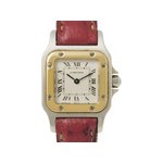 【美品 現品限り】 Cartier ［カルティエ］ サントスガルベSM　コンビ　SS/YG　レザーベルト　クオーツ　レディース 【中古AB】