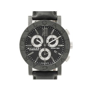 【現品限り 美品】 BVLGARI ［ブルガリ］ ブルガリブルガリ　クロノグラフ　カーボンゴールド　ローマ　BB38CLCH　クオーツ 【中古A】